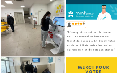 Retour positifs des patients sur les bornes chez MMF Santé