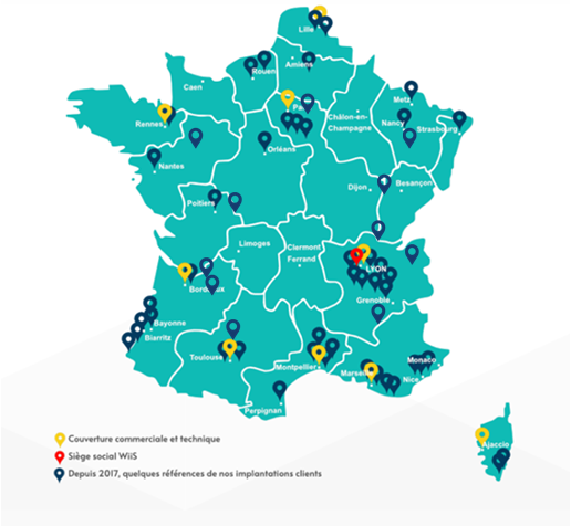 carte implantation Implantations wiis