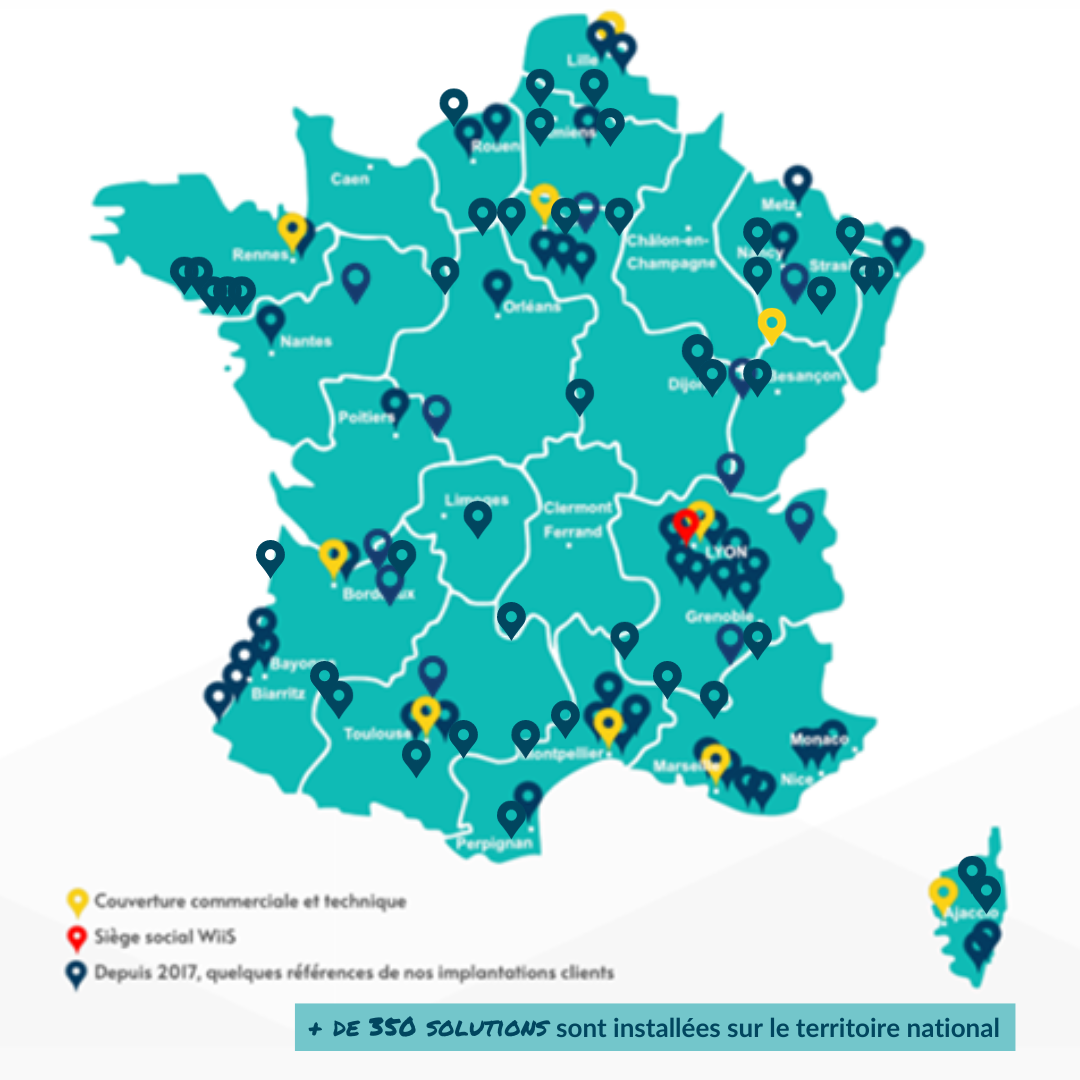 COUVERTURE NATIONALE WIIS Implantations wiis