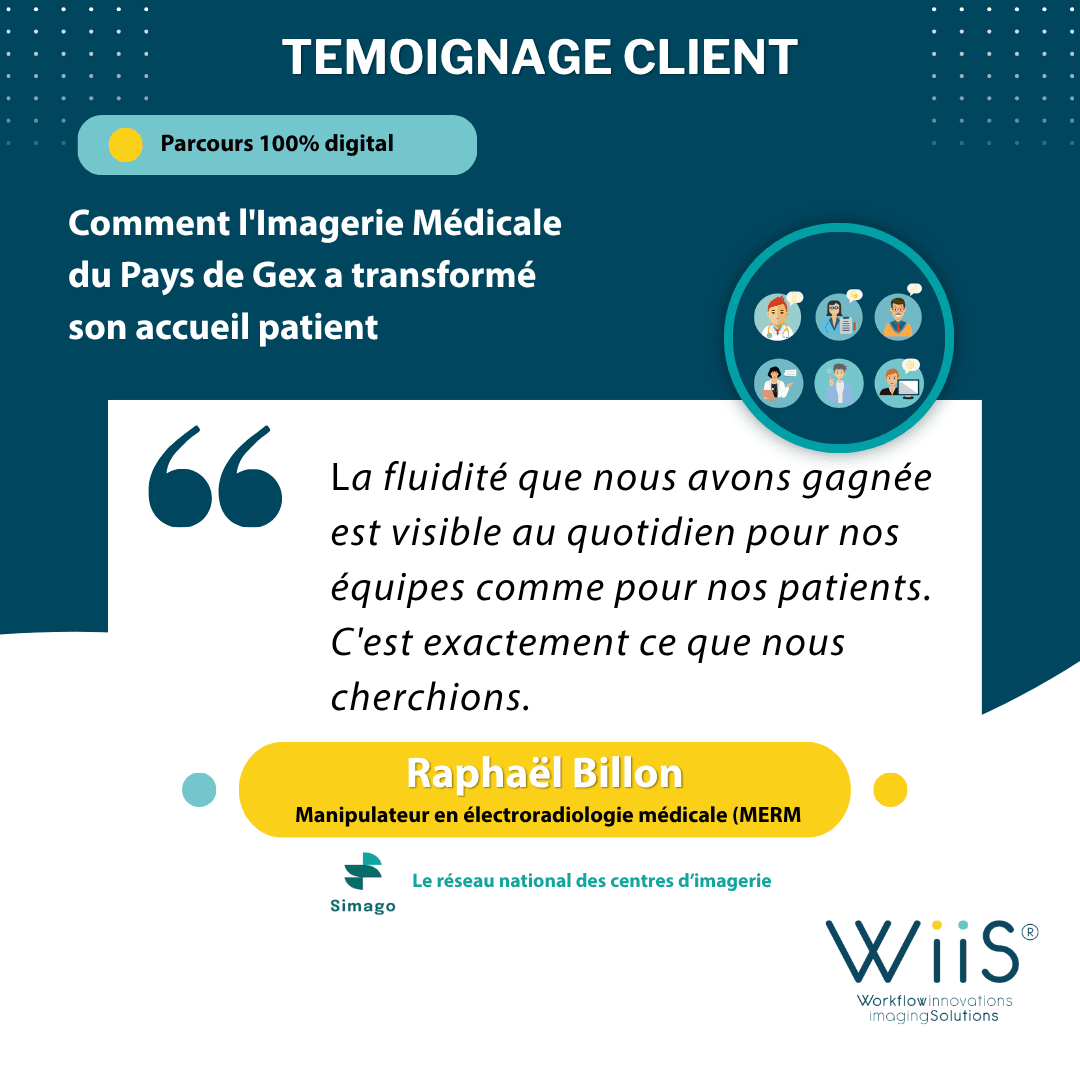 Parcours patient digital à l'Imagerie Médicale du Pays de Gex grâce aux bornes d'accueil WiiS